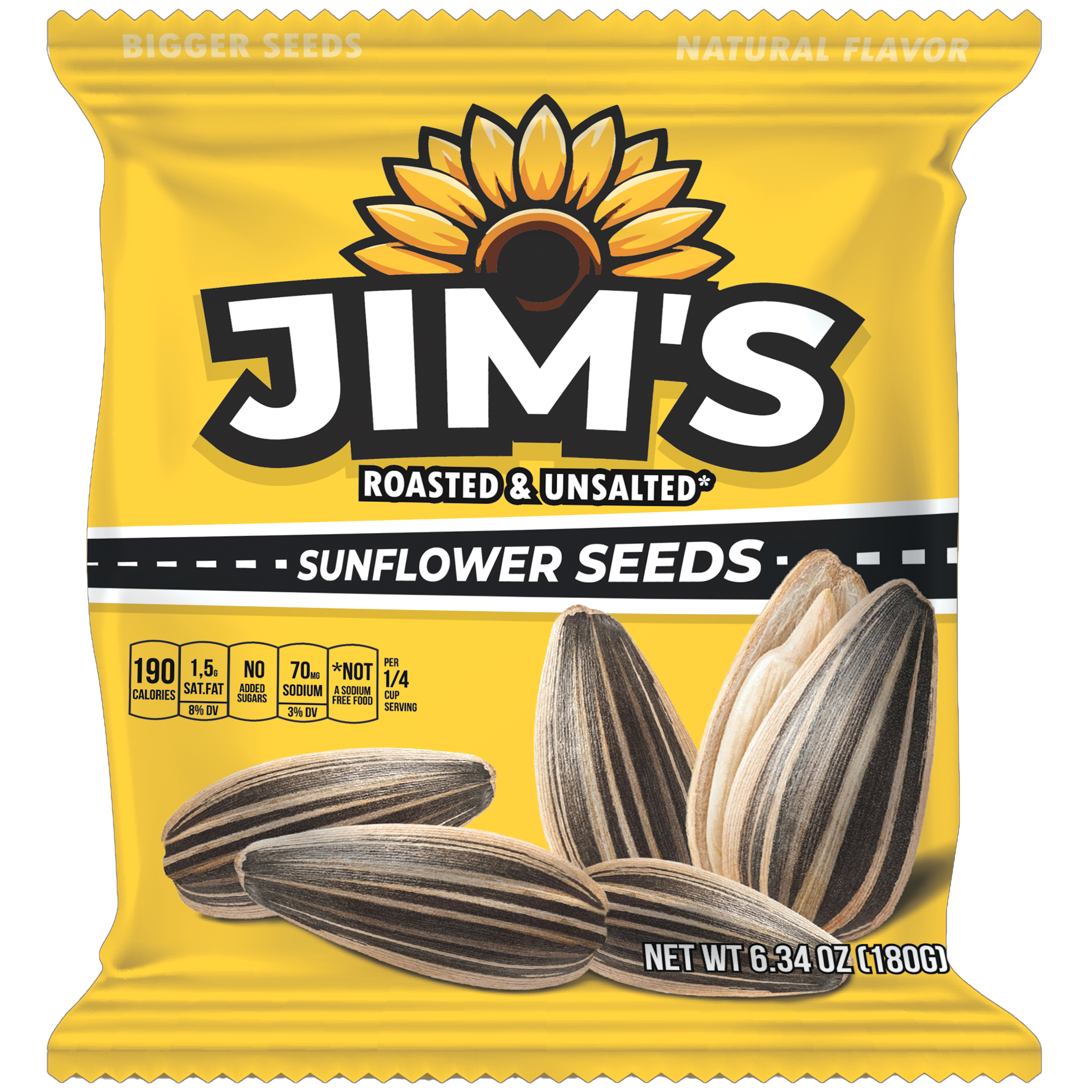 JIM'S Unsalted & Roasted Sunflower Seeds